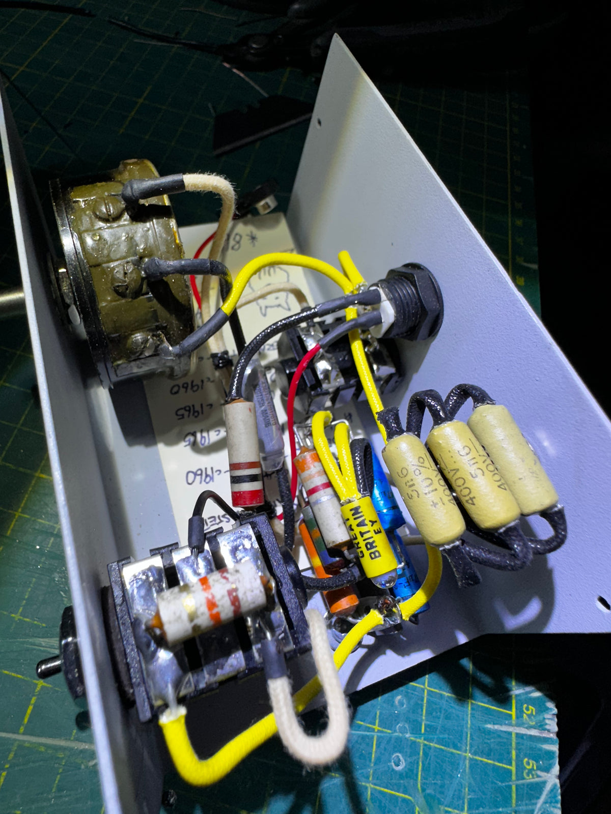 War Pig Mullard OC44 Yellow Jacket Treble Boost Iommi Replica Enclosure